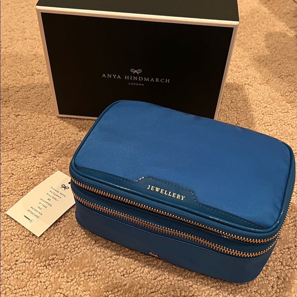 NEW Rare Anya Hindmarch Logo Jewellery Pouch